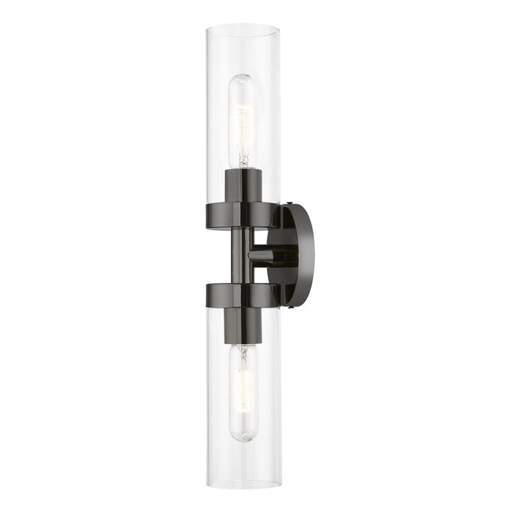 2 Light Black Chrome Ada Vanity Sconce