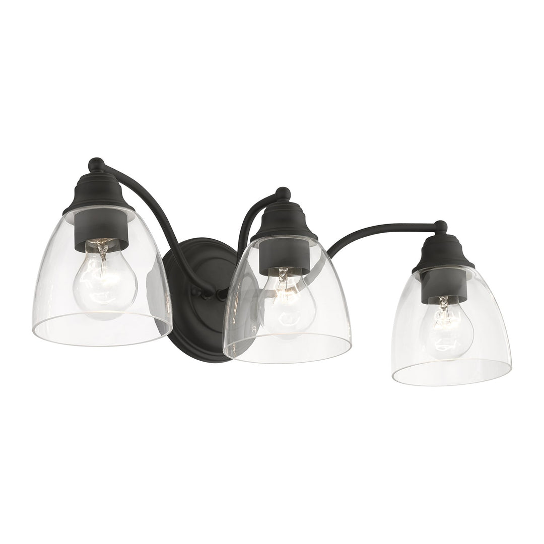 3 Light Black Vanity Sconce
