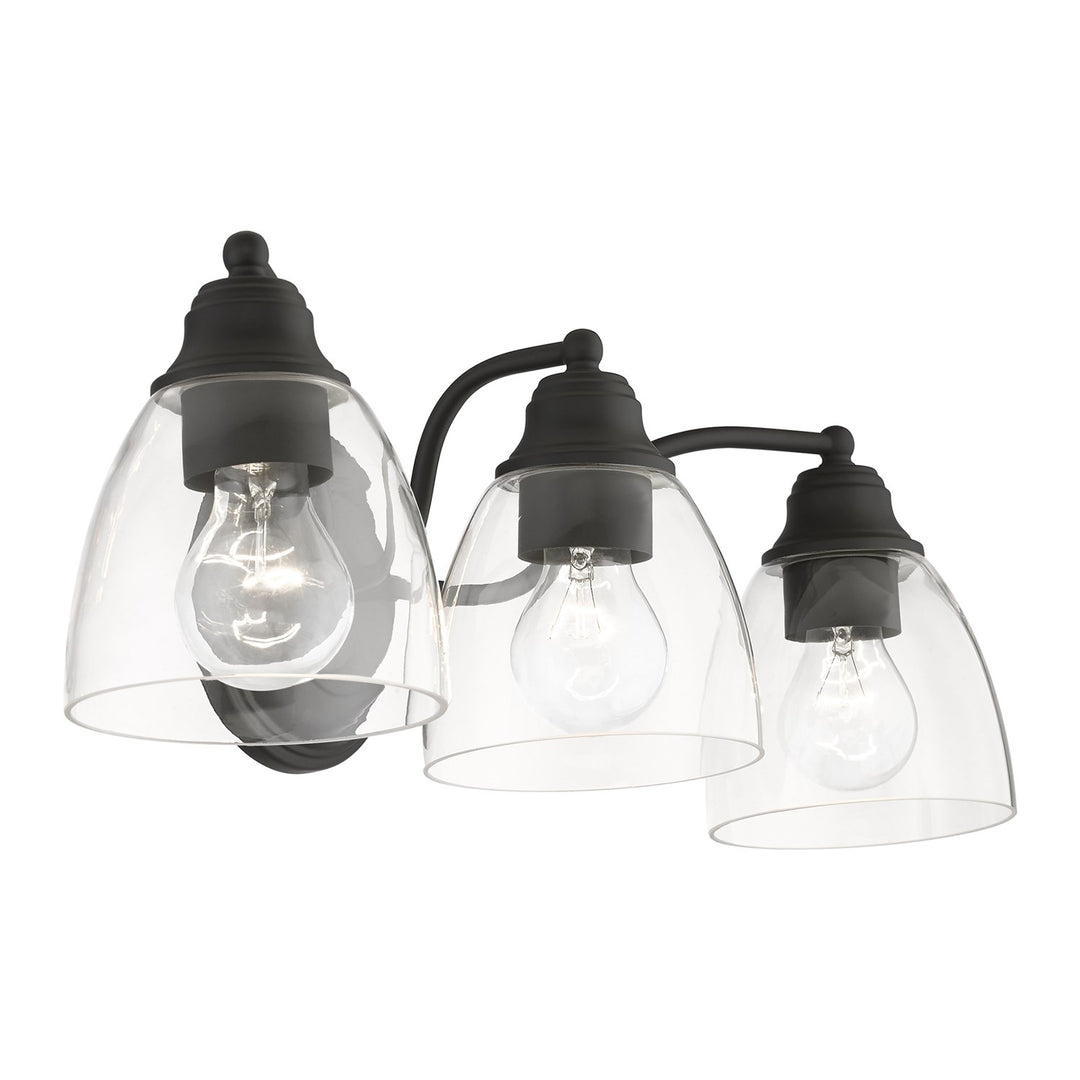 3 Light Black Vanity Sconce