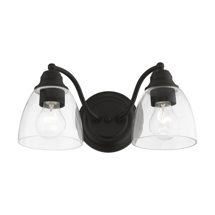 2 Light Black Vanity Sconce