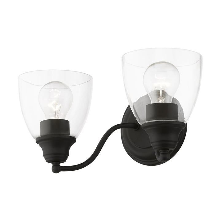 2 Light Black Vanity Sconce