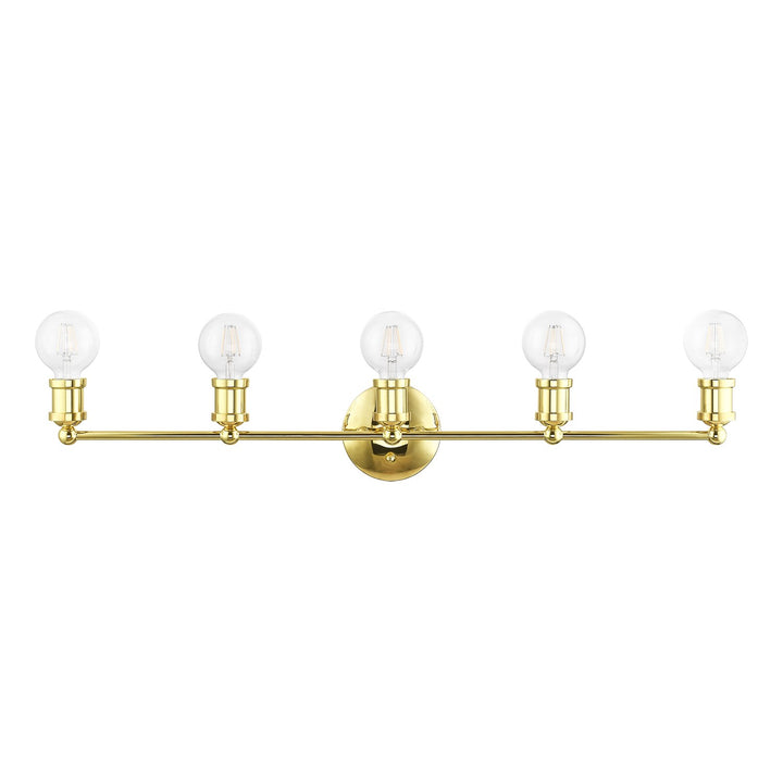 5 Light Polished Brass Ada Large Vanity Sconce