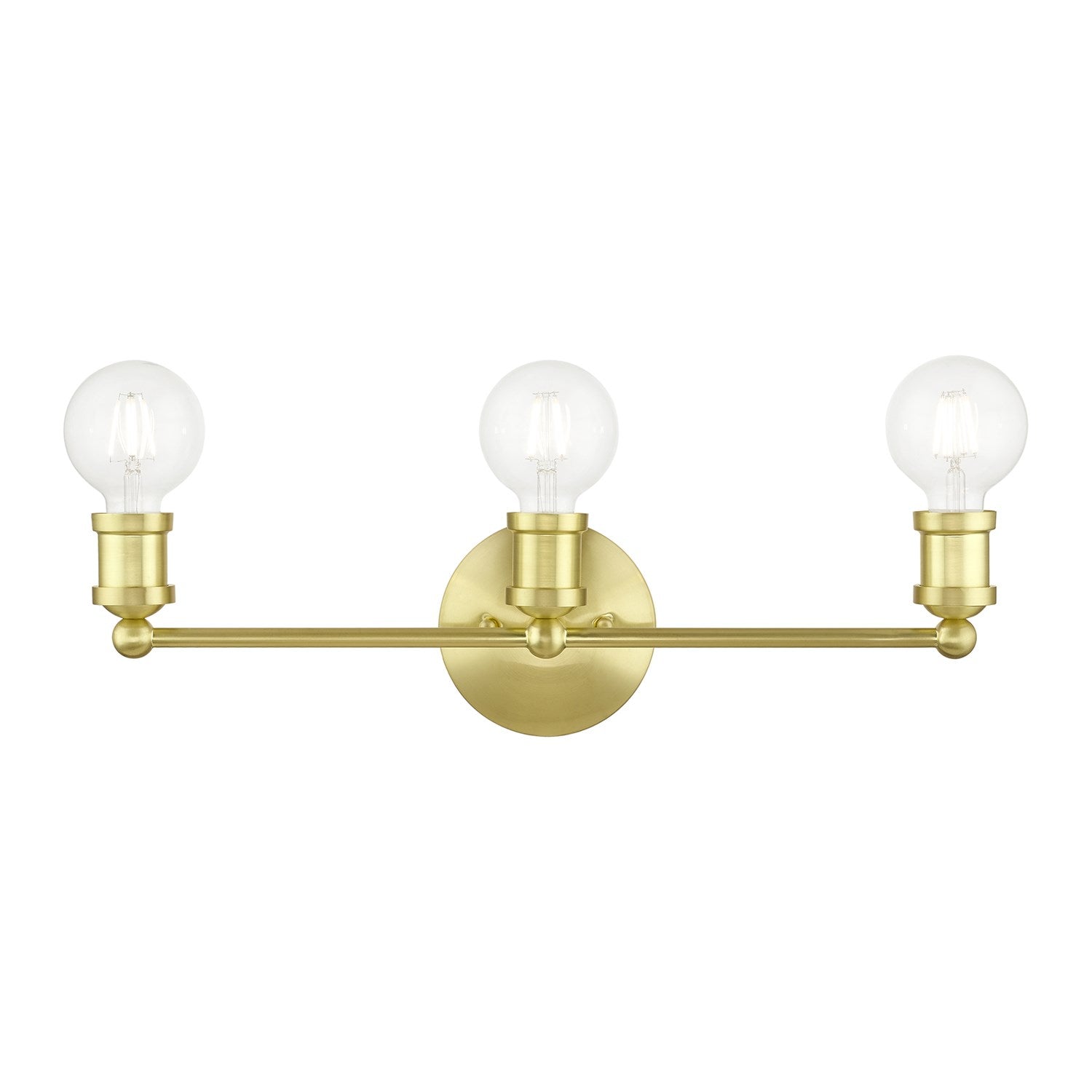 3 Light Satin Brass Ada Vanity Sconce by Livex Lighting