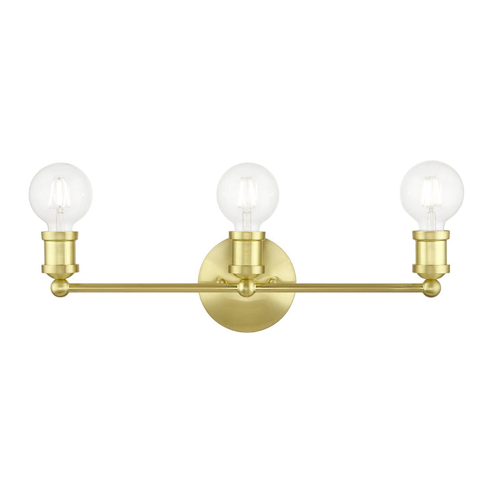 3 Light Satin Brass Ada Vanity Sconce by Livex Lighting