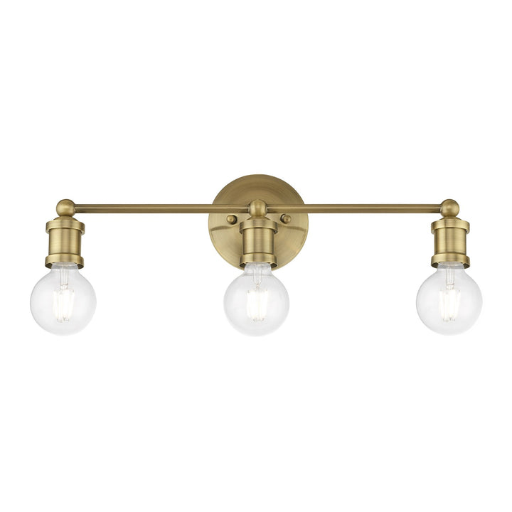 3 Light Antique Brass Ada Vanity Sconce