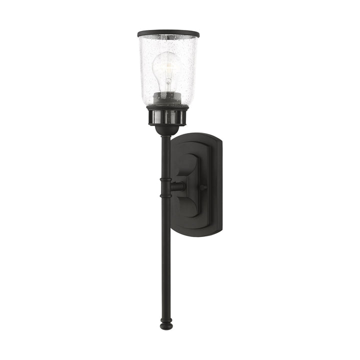 1 Light Black Large Single Sconce by Livex Lighting
