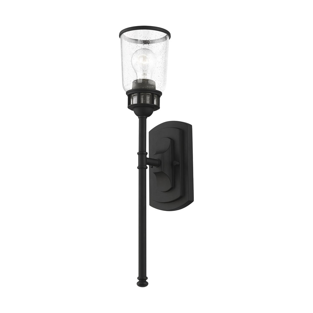 1 Light Black Large Single Sconce