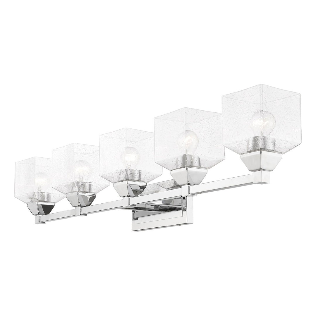 5 Light Polished Chrome Vanity Sconce