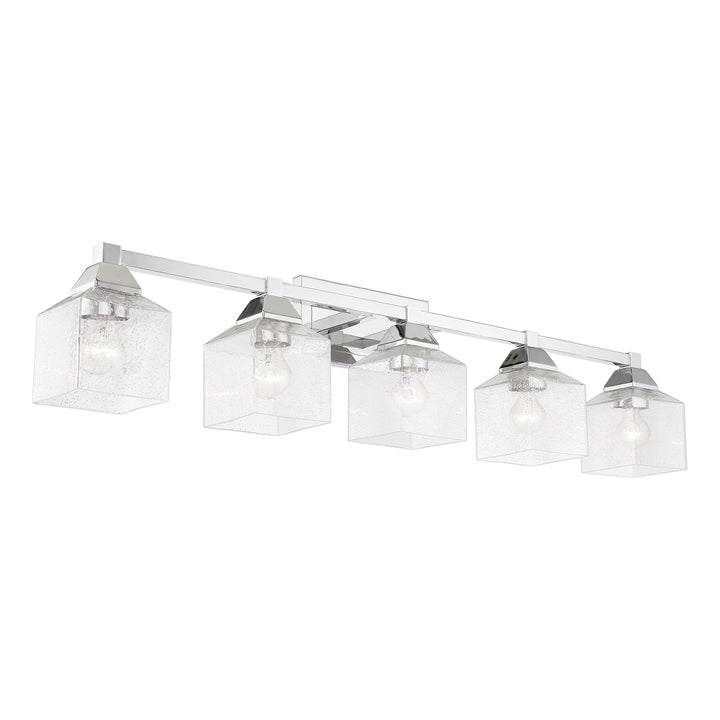 5 Light Polished Chrome Vanity Sconce