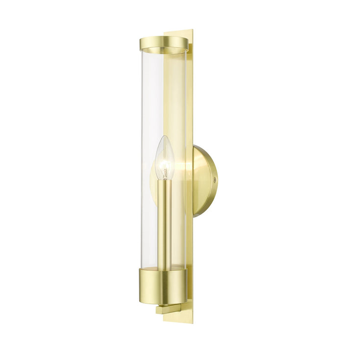 1 Light Satin Brass Tall Ada Single Sconce by Livex Lighting