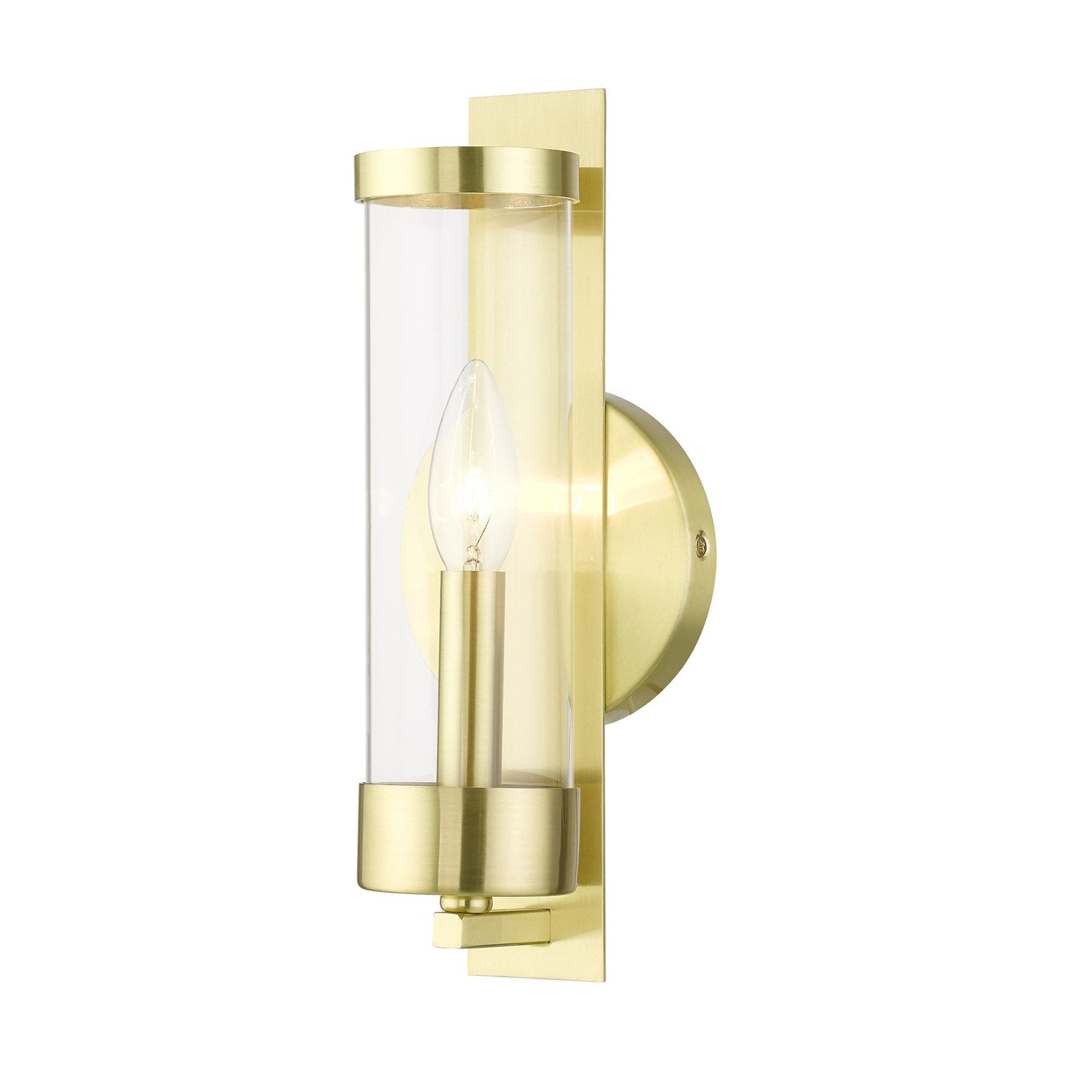1 Light Satin Brass Ada Single Sconce by Livex Lighting