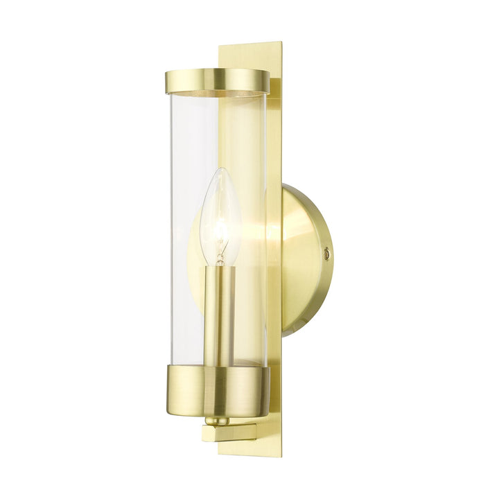 1 Light Satin Brass Ada Single Sconce by Livex Lighting