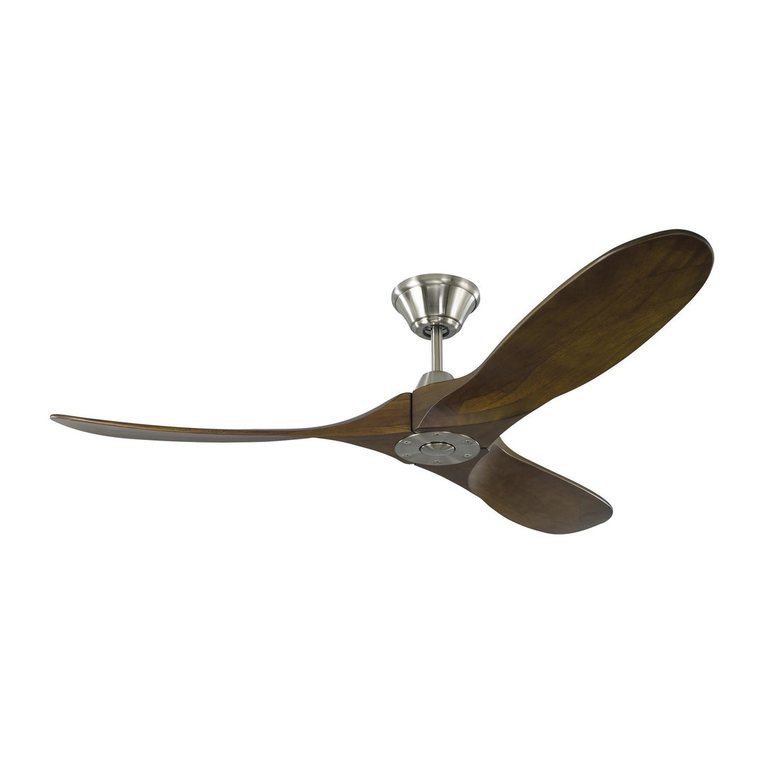 Brushed Steel W Dark Walnut Blades by VC Fan Collection