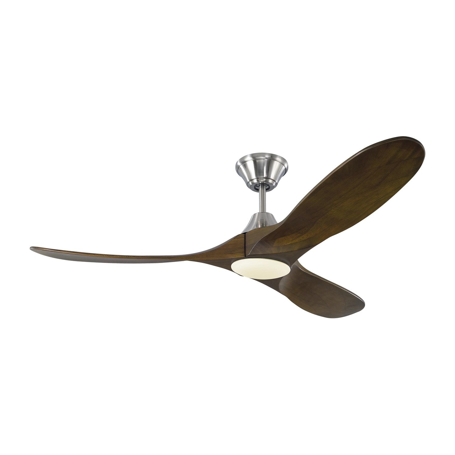 Brushed Steel W Dark Walnut Blades by VC Fan Collection