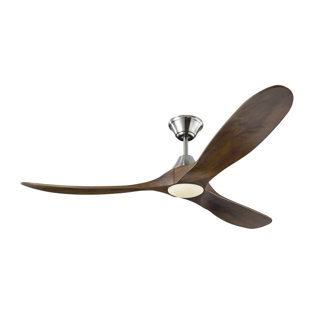 Brushed Steel W Dark Walnut Blades by VC Fan Collection