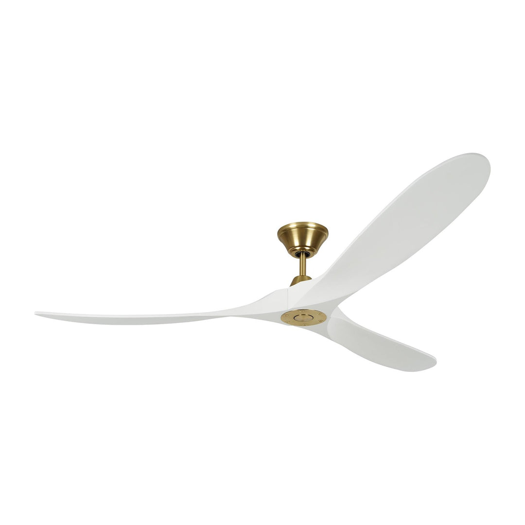 70in Maverick Max - Matte White With Burnished Brass by VC Fan Collection