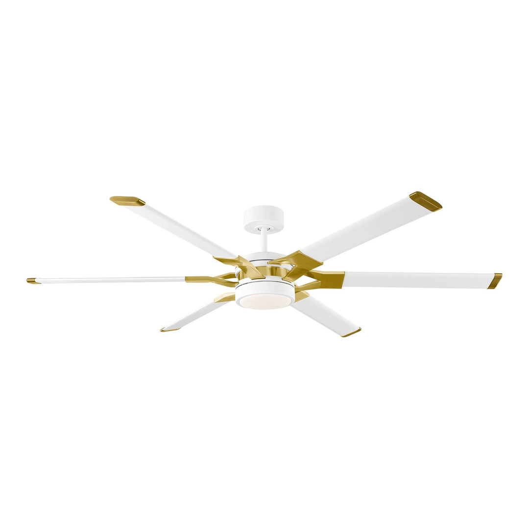 Matte White W Burnished Brass by VC Fan Collection