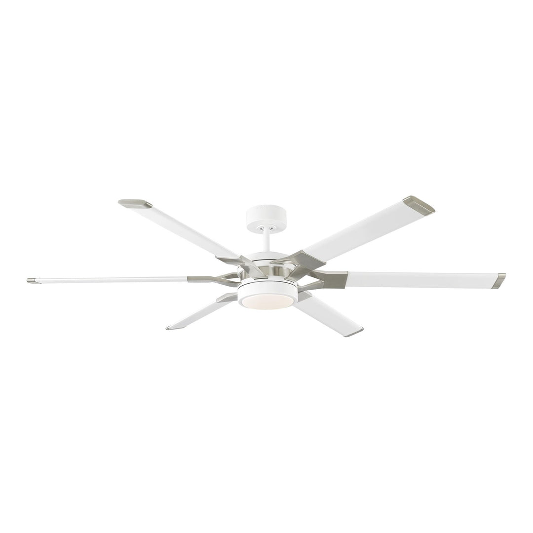 Matte White W Brushed Steel by VC Fan Collection