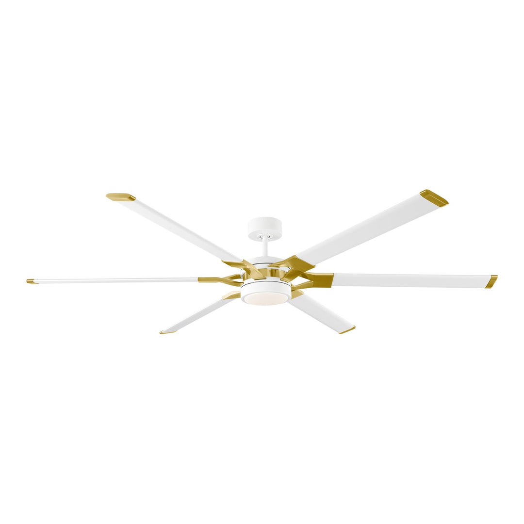 Matte White W Burnished Brass by VC Fan Collection