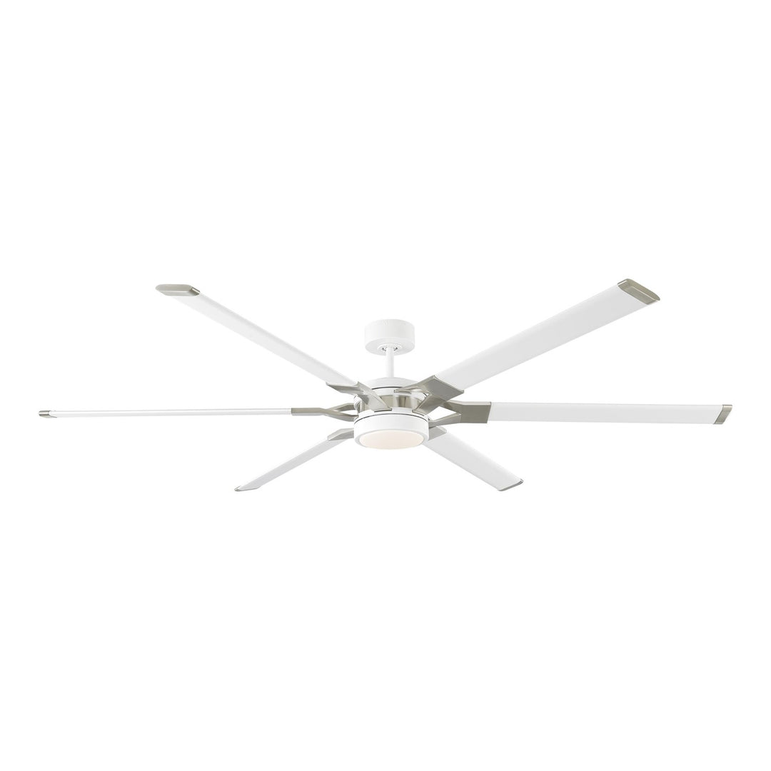 Matte White W Brushed Steel by VC Fan Collection