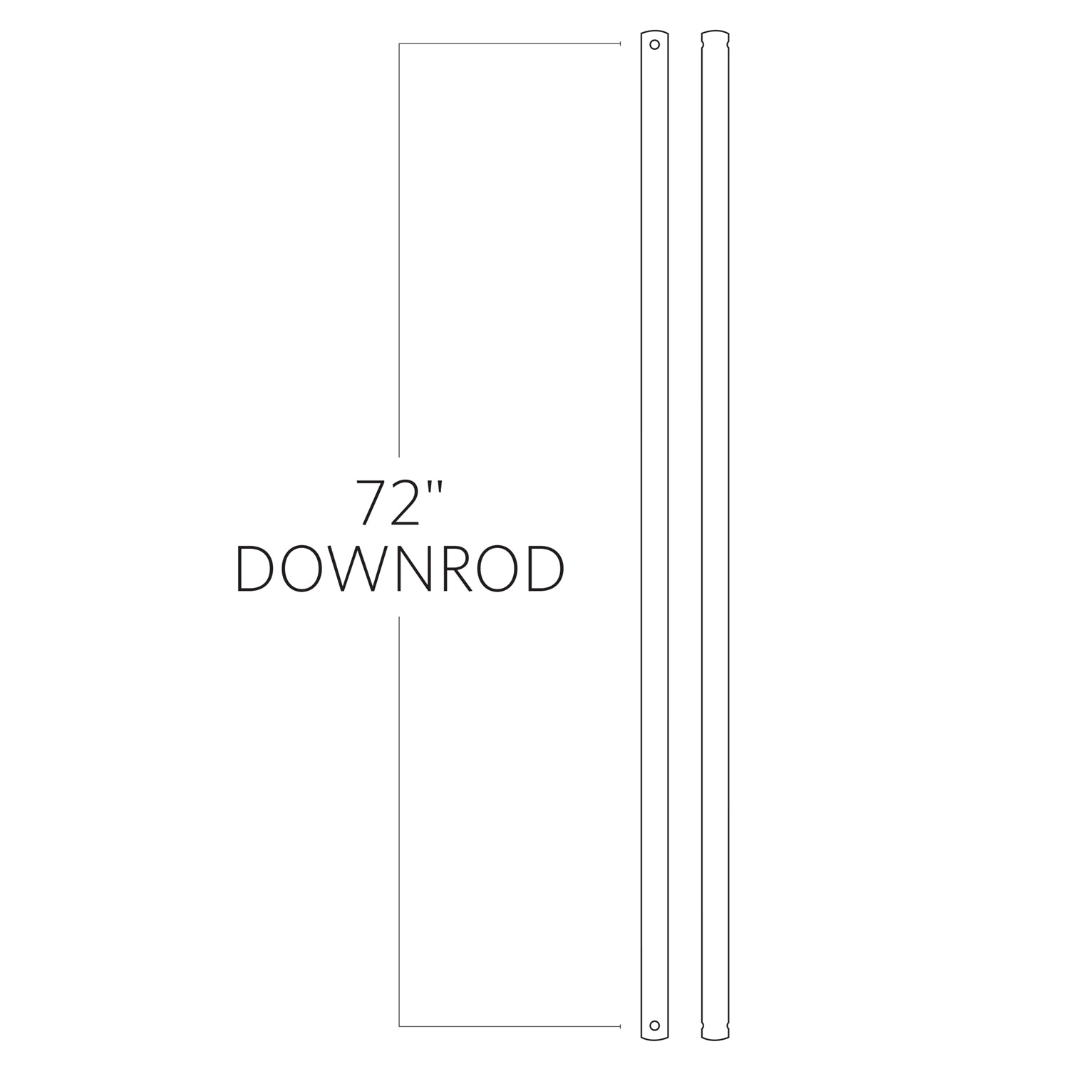 72in Downrod - Chrome by VC Fan Collection
