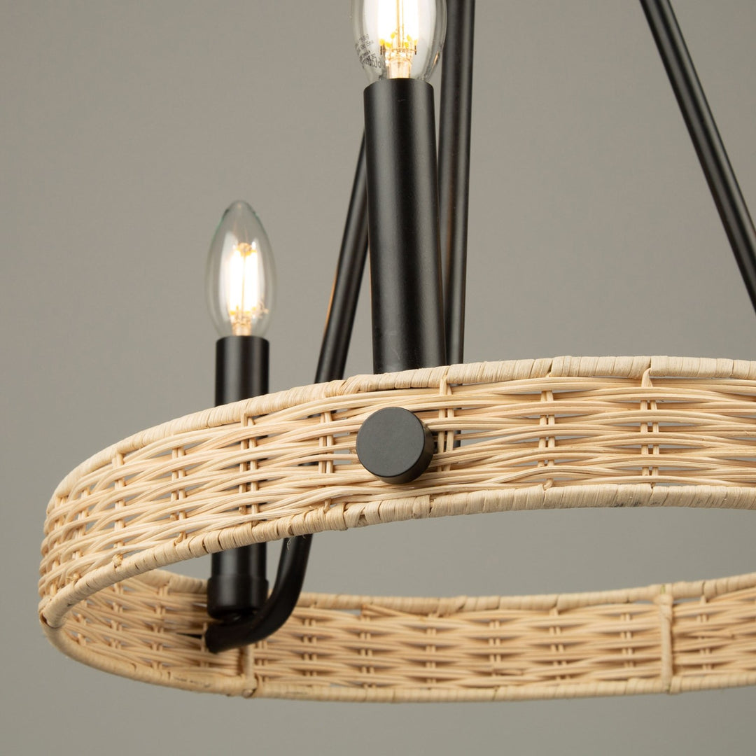 3 Light Chandelier Black