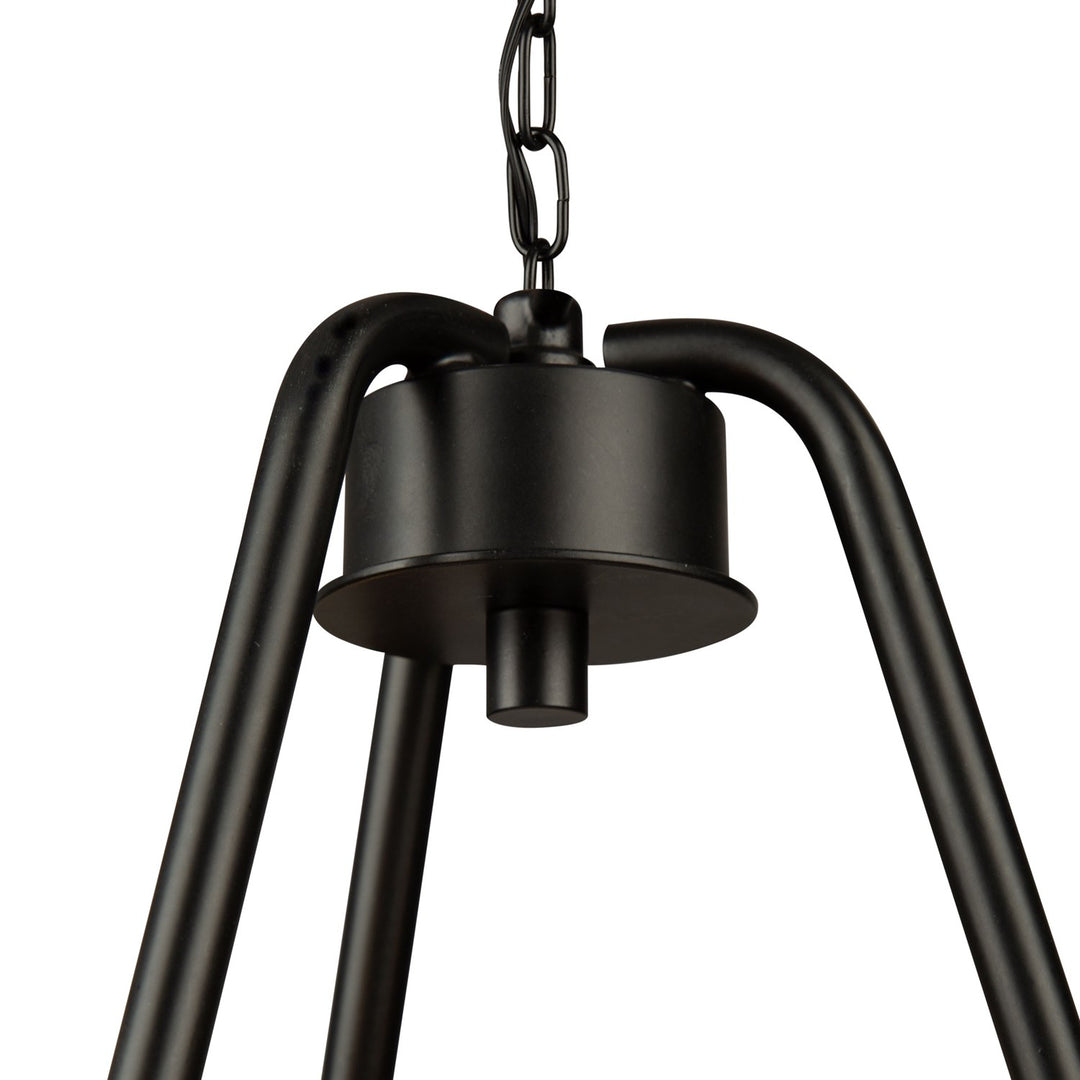 3 Light Chandelier Black