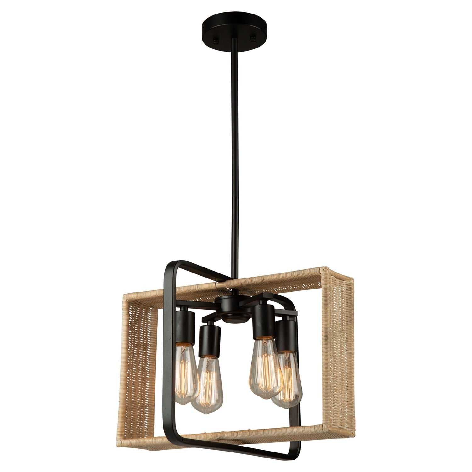 4 Light Pendant Black by Artcraft