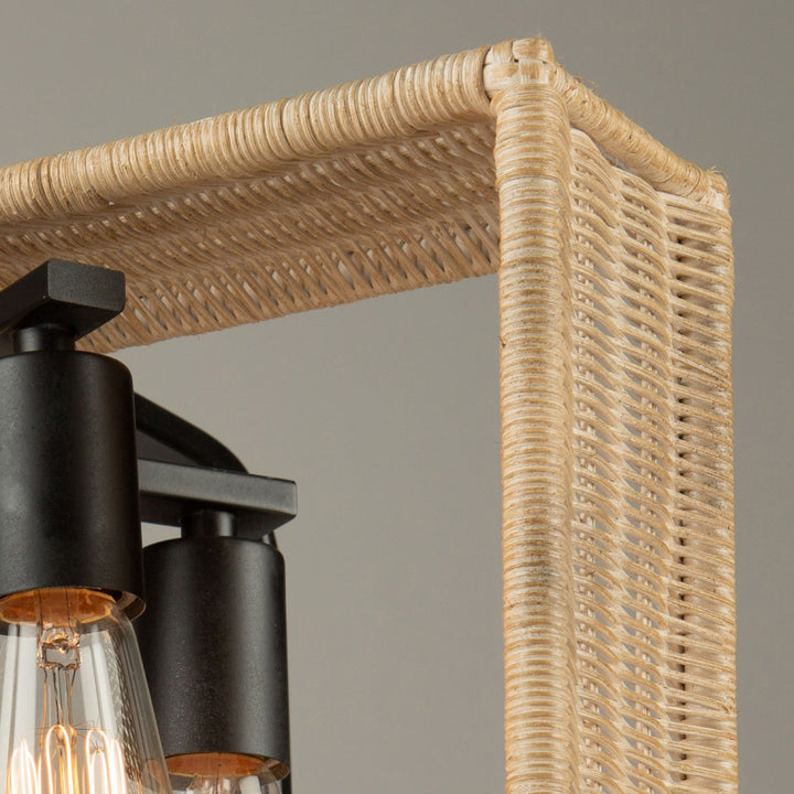 4 Light Pendant Black