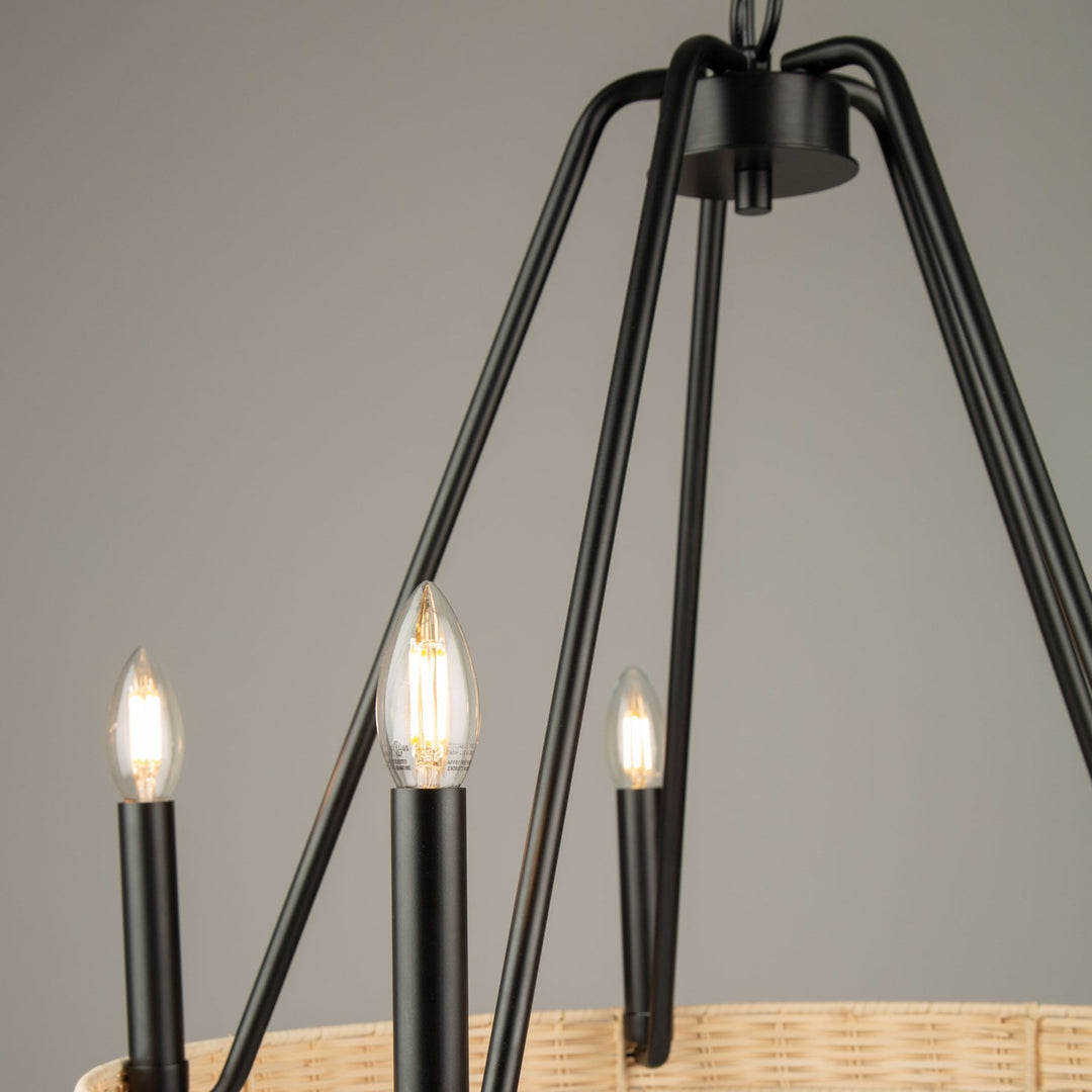 5 Light Chandelier Black