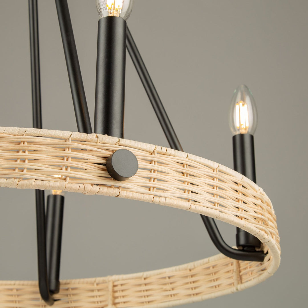 5 Light Chandelier Black
