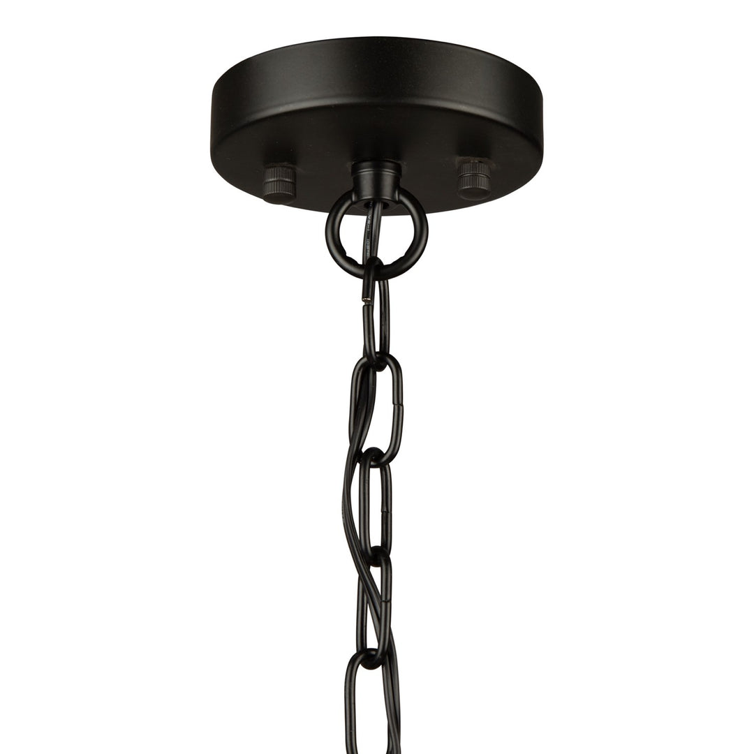 8 Light Chandelier Black