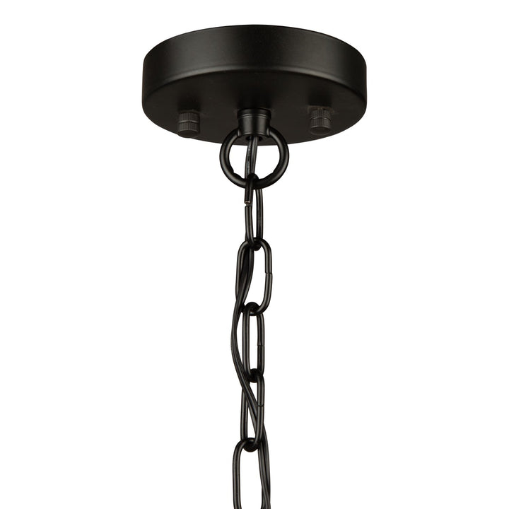8 Light Chandelier Black