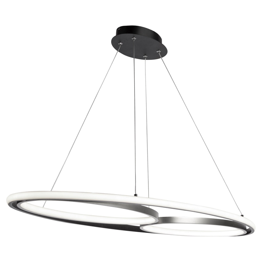 38W Led Pendant Black And Nickel by Artcraft