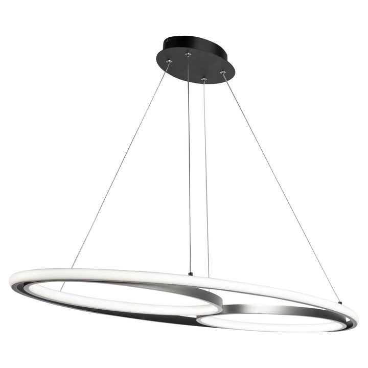 38W Led Pendant Black And Nickel by Artcraft