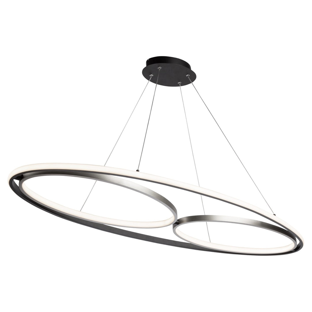 38W Led Pendant Black And Nickel