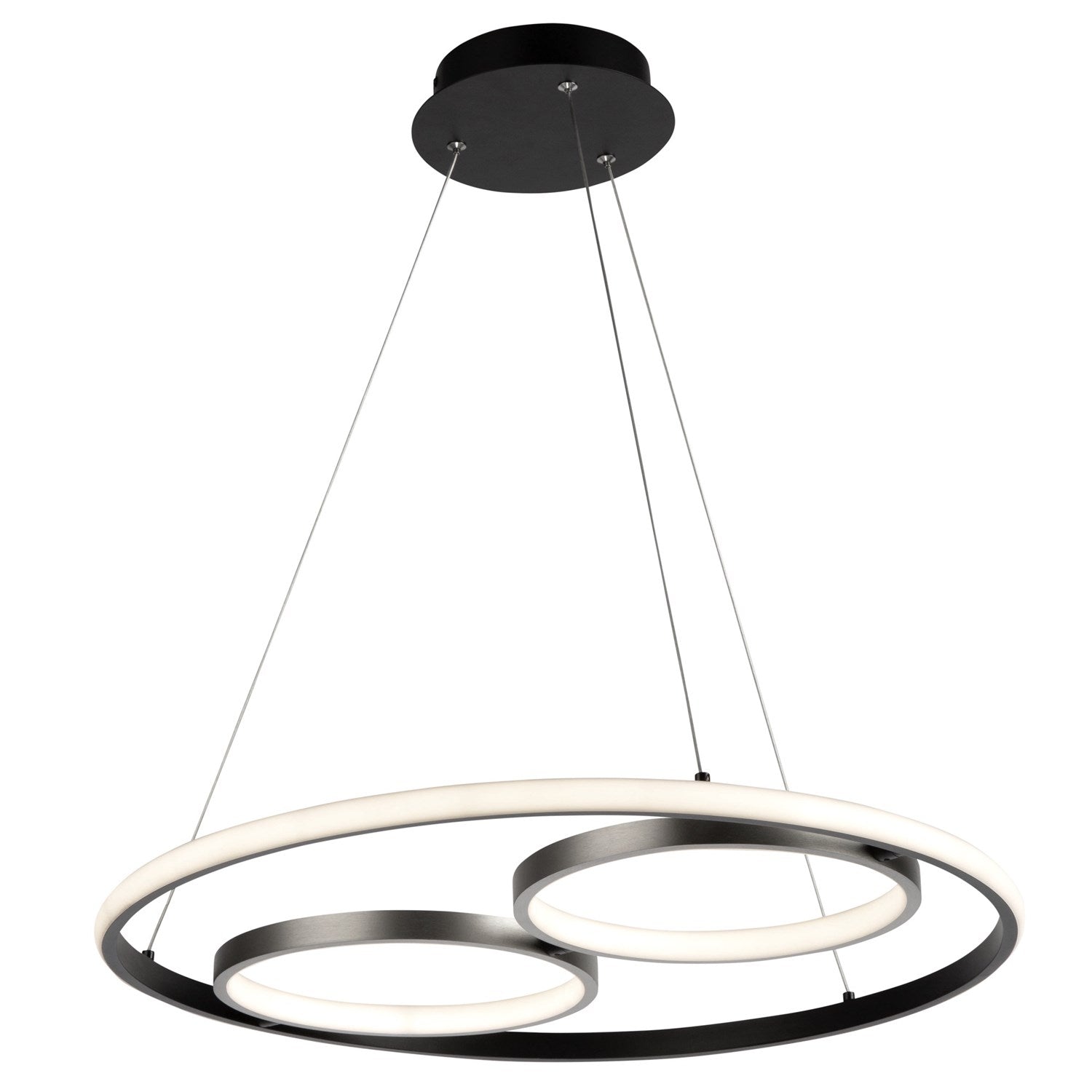 32W Led Pendant Black And Nickel by Artcraft