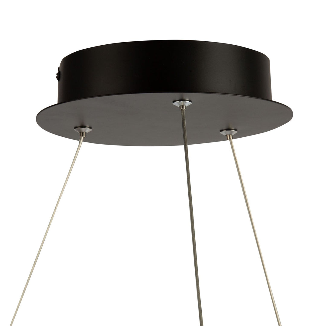 32W Led Pendant Black And Nickel