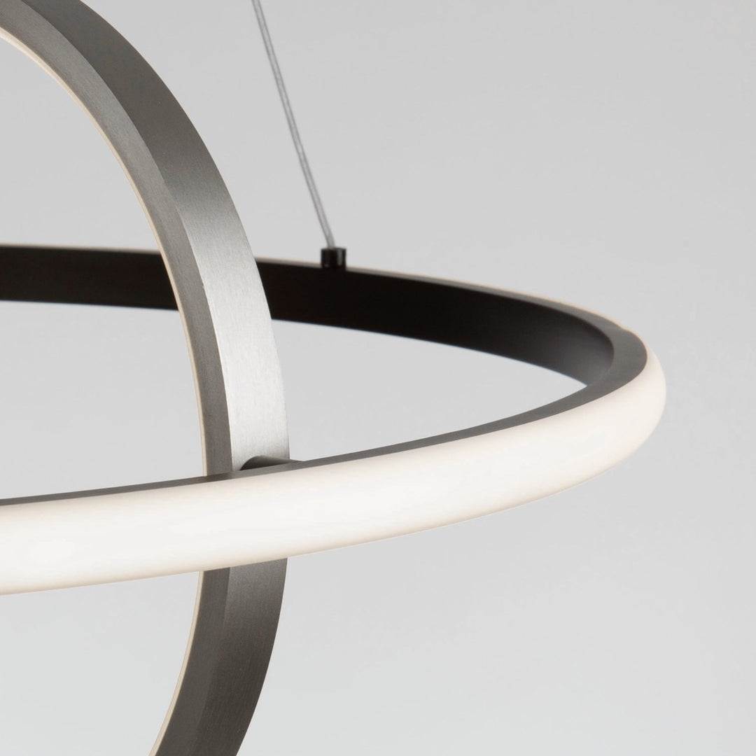 32W Led Pendant Black And Nickel
