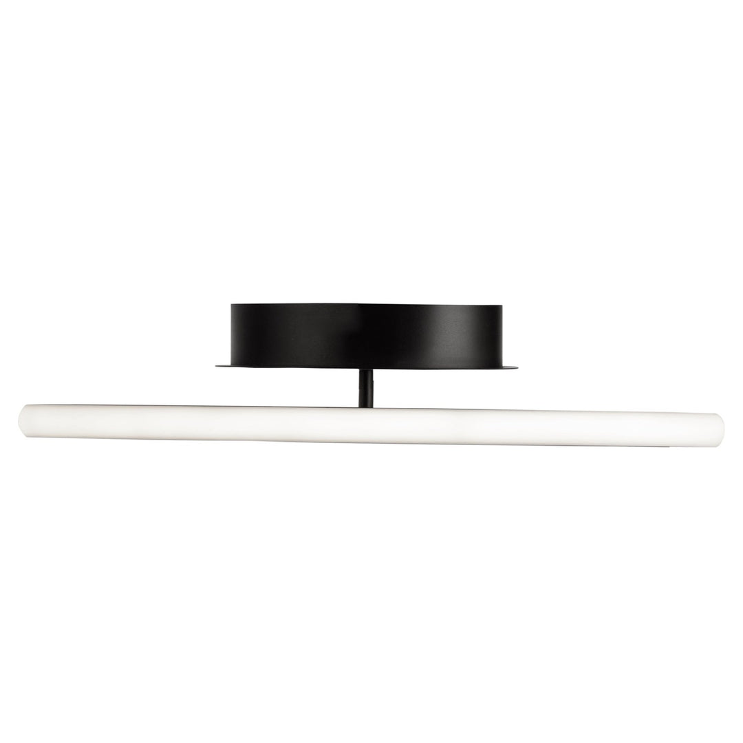 18W Led Flush Mount Black And Nickel