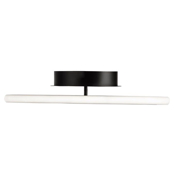 18W Led Flush Mount Black And Nickel