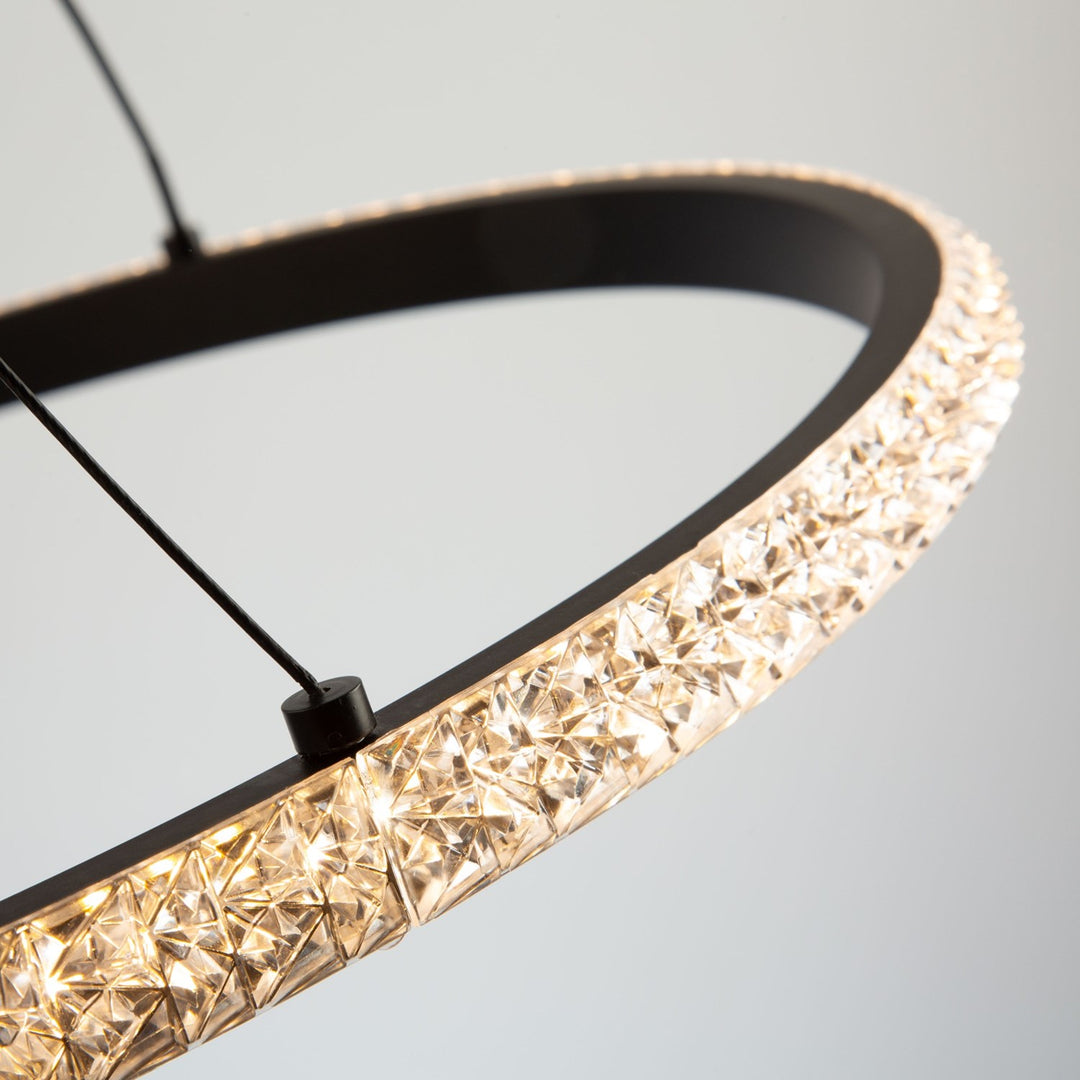 24W Led Pendant Black