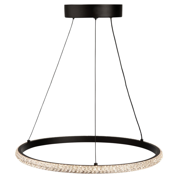 24W Led Pendant Black