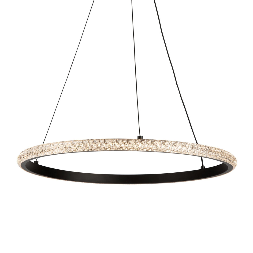 24W Led Pendant Black