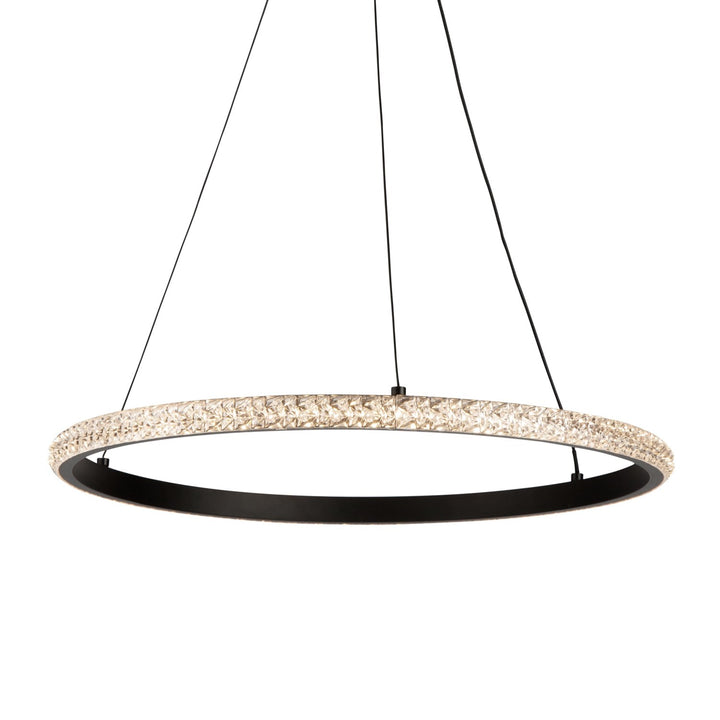 24W Led Pendant Black