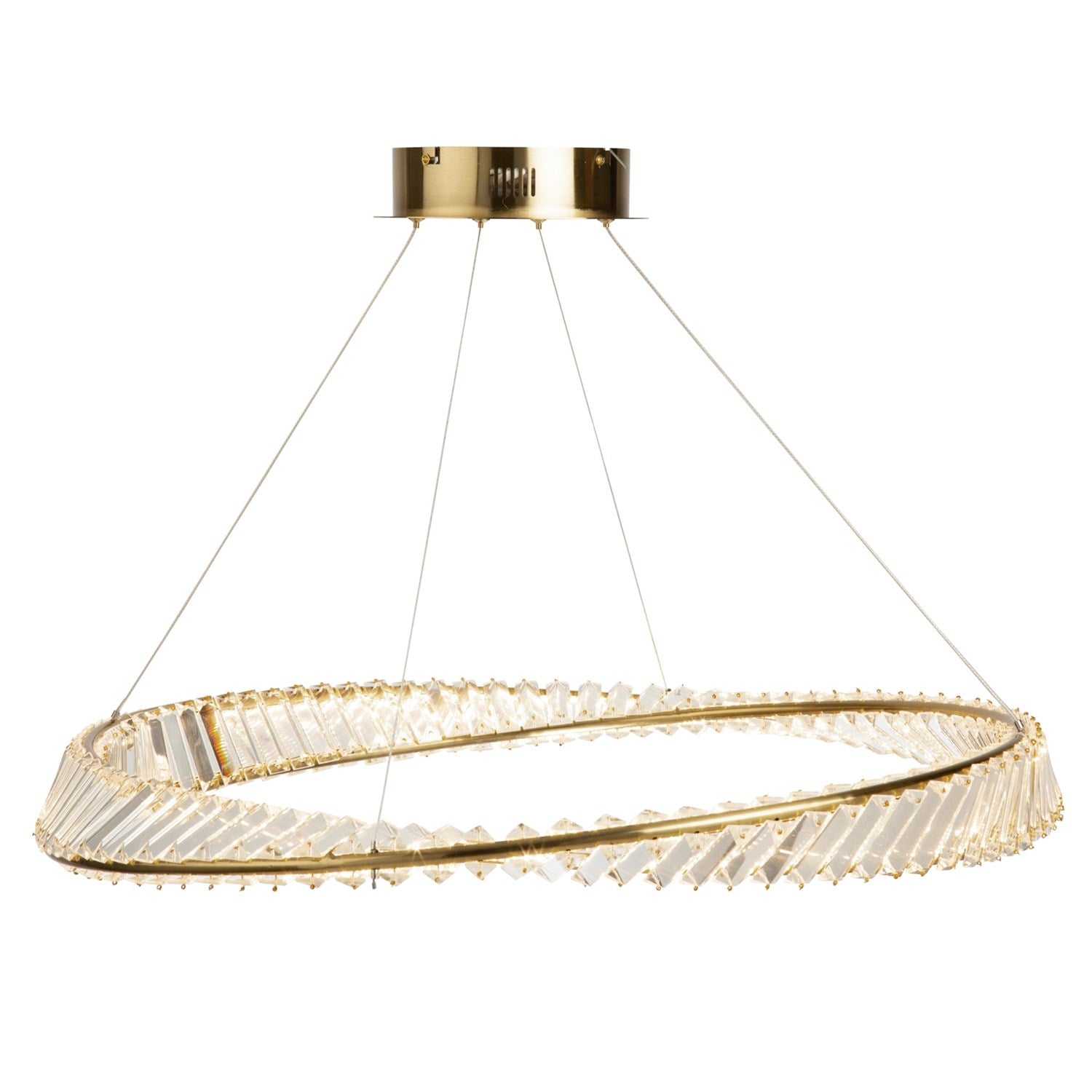50W Led Pendant Brushed Brass