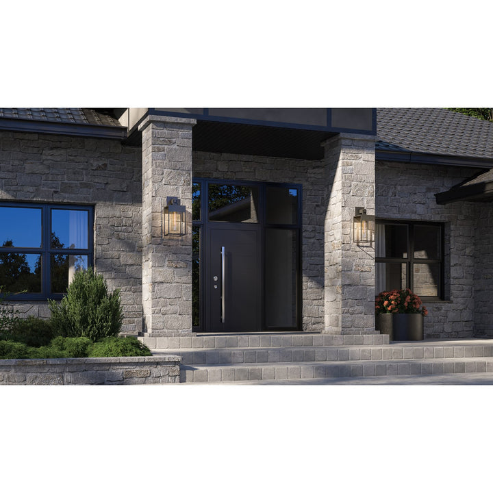 1 Light Outdoor Wall Light Black
