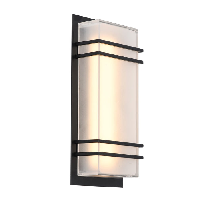 15W Led Outdoor Wall Light Black