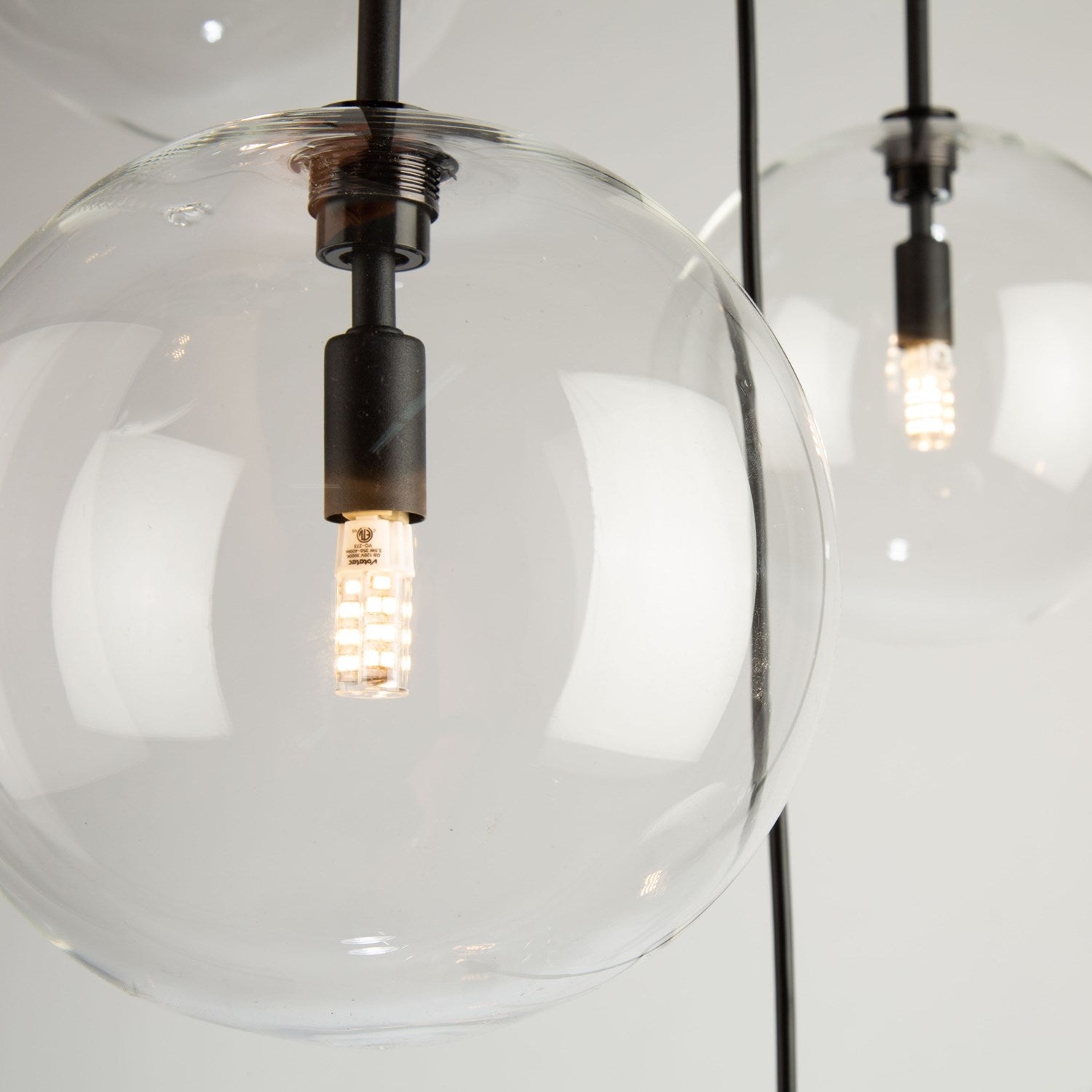 5 Light Pendant Black