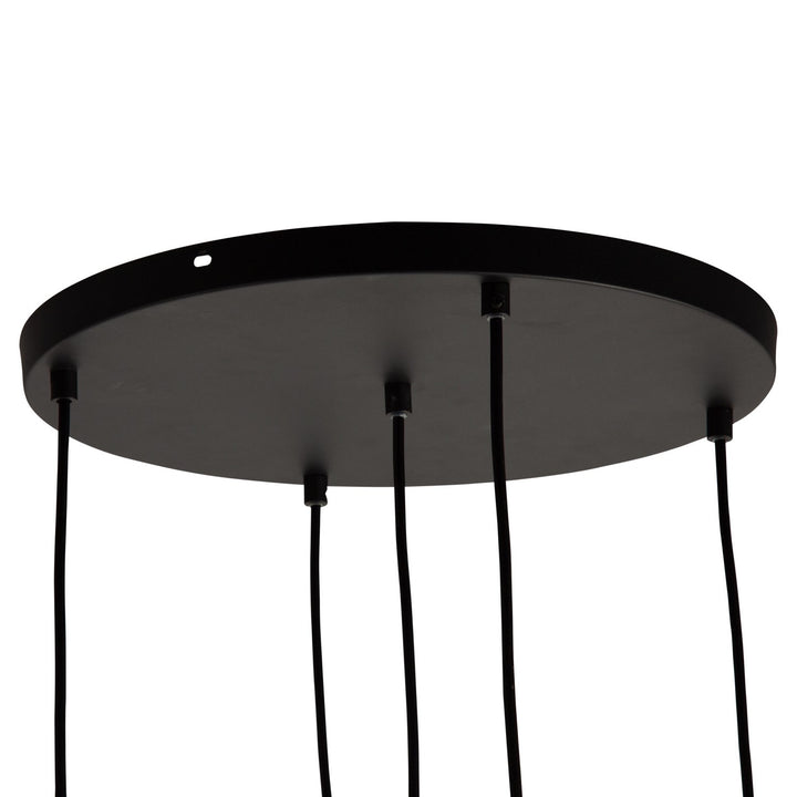 5 Light Pendant Black